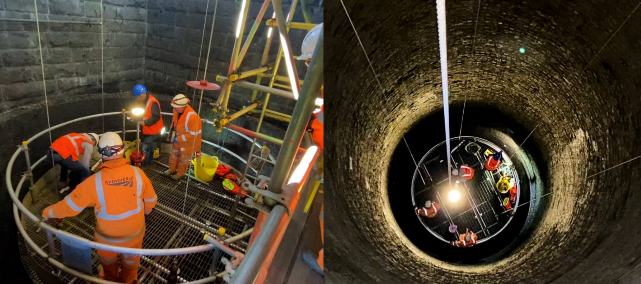 Helicopters help to restore one of Britain's deepest railway tunnels